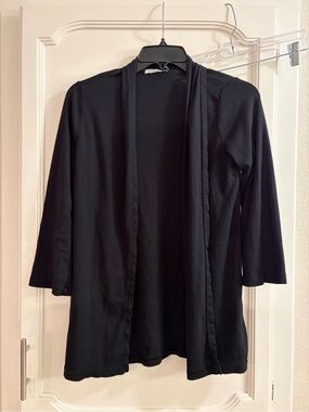 Black Michael Stars OS Cardigan lightweight sweater